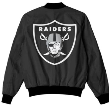 Black Las Vegas Raiders Letterman Varsity Jacket