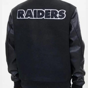 Black Las Vegas Raiders Varsity Jacket