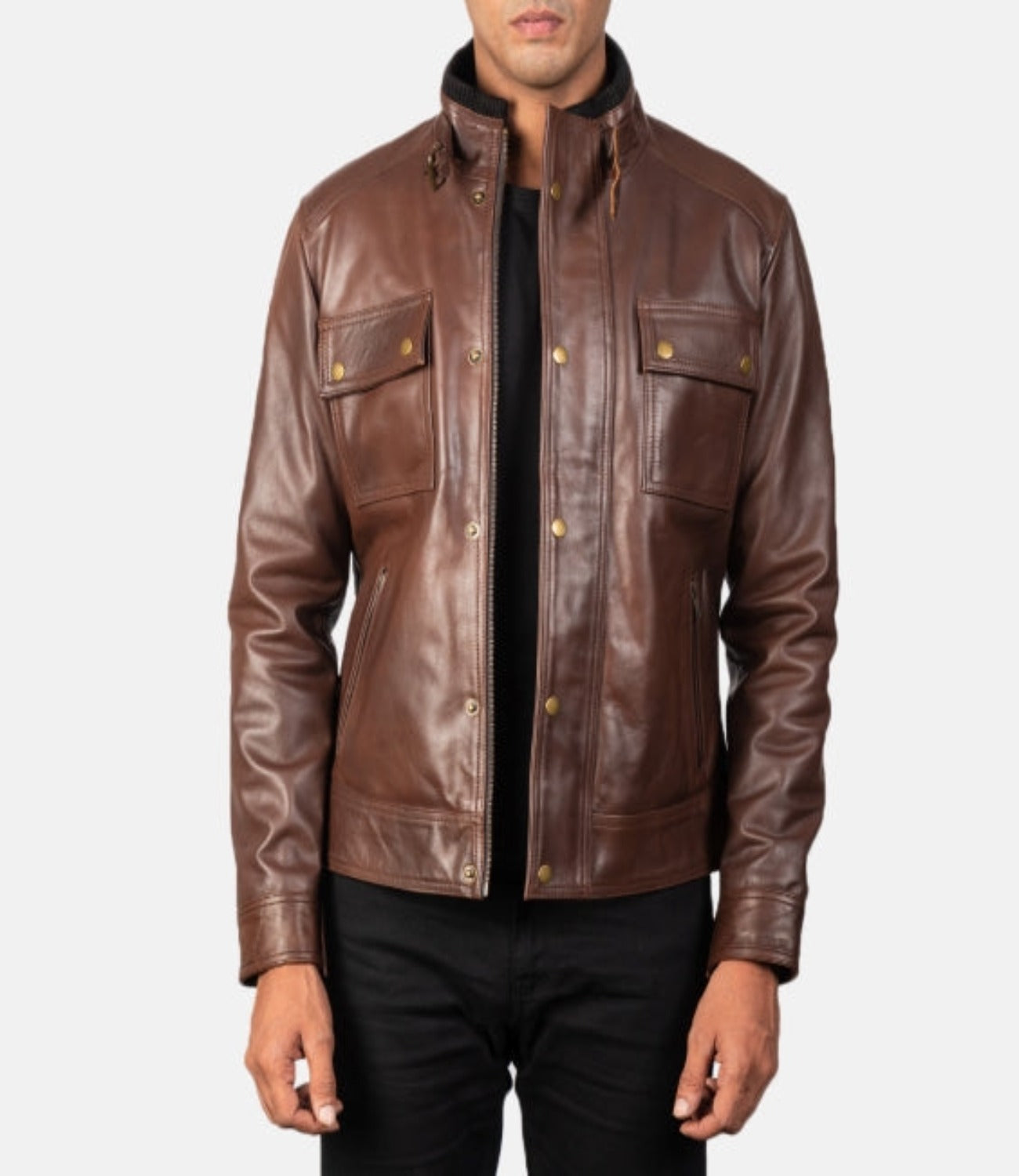 Men’s Brown Genuine Leather Jacket