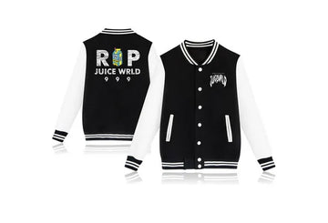 Juice Wrld Black & White Varsity Jacket