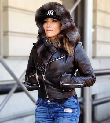 Jennifer Lopez Biker Style Leather Jacket