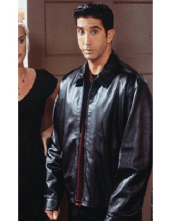 Friends Ross Geller Black Leather Jacket