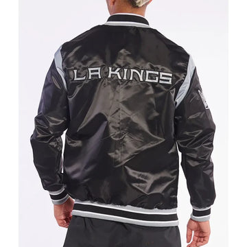 Los Angeles Kings Teddy Black Satin Jacket