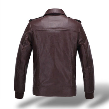 Men Dark Brown Leather Jacket