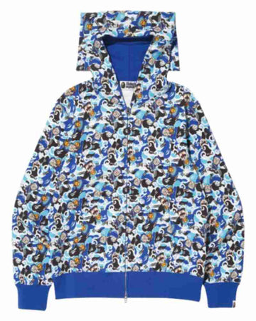 Juice Wrld Bape Armed & Dan­ger­ous Blue Hood­ie