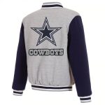 JH Design Dallas Cowboys Gray/Navy Fleece Jacket