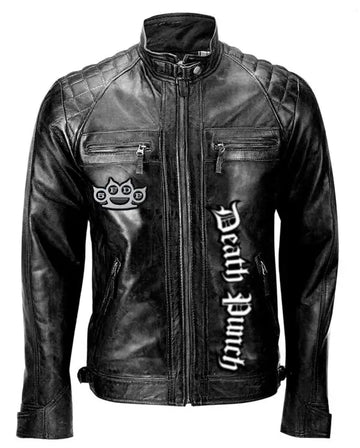Five Finger Death Punch Biker leather Jacket
