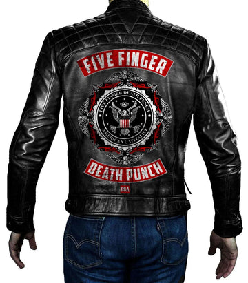 Five Finger Death Punch Biker leather Jacket