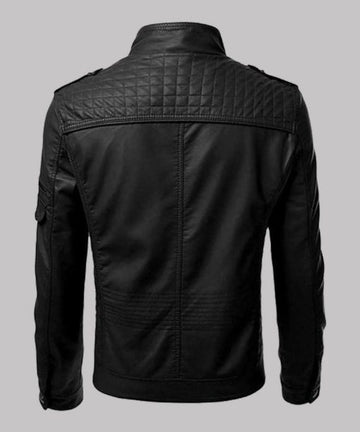 Men’s Black Slim Fit Leather Jacket