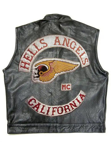 Men’s Hells Angels California Leather Vest