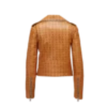 Mcm Visetos Biker Leather Jacket